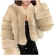 thumbnail image 4 of Chaquetas y abrigos casuales de manga larga sin capucha para mujer, de talla grande, de invierno, cálidos, holgados, con cuello alto, de felpa y pelo, de poliéster., 4 of 4
