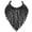 black, variant on Boho African Wooden Beaded Bib Statement Necklace Strands Layered Cluster Chunky Collar Choker Wood Necklace for Women Fashion Costume Jewelry (N0065-Black)