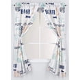 thumbnail image 3 of Kashi Home Fabric Canvas Window Curtain Panels for Small Window, Floral Design, 54" x 58", 3 of 5