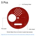 thumbnail image 3 of Uxcell 5 Pack Beehive Box Entrance Gate, 68mm Plastic Round Rotatable Bee Nest Door Disc Red, 3 of 4