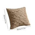 thumbnail image 3 of DELESYS Geometric Jacquard Plush Throw Pillow Covers for Couch Bed Sofa Farmhouse Neutral Solid Color Soft Cushion Covers, 45x45 cm, 3 of 6