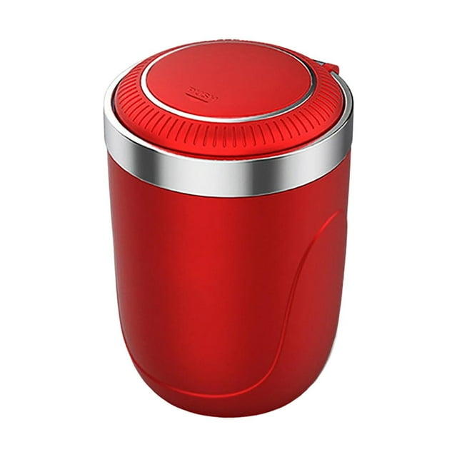 asddcavvf Car Ashtray with Lid Metal Liner Built In Light Interior Vehicle Accessory Convenient Comp