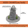 thumbnail image 2 of RUTAYY Women's Halloween Witch Hat Mushroom and Fairy Ornament Moss Wide Brim Party Hats Light Gray, 2 of 5