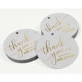 thumbnail image 3 of Inkdotpot ThankYou From The New Wedding Bottle Tag Real Gold Foil Favor Hang Tag 50 Pack, 3 of 6
