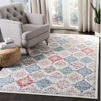 SAFAVIEH Brentwood Amadine Floral Geometric Area Rug, 3' x 5', Cream/Blue
