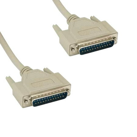 Bi Directional Usb - Kentek 6 Feet FT IEEE-1284 DB25 Parallel Printer Data Cable Cord 28 AWG Bi-Directional 25 Pin Molded Male to Male M/M 18PR Port for LPT Printer Scanner PC Mac Linux Modem