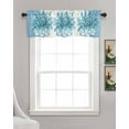 thumbnail image 3 of Eucalyptus Aqua Kitchen Valances for Windows Farmhouse Linen Window Valance Curtain for Living Room Window Treatment Stripes Bottle Flower Cactus Plant Valance Rod Pocket Topper Drape, 42 x 18 Inch, 3 of 6