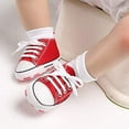 thumbnail image 3 of Gupgi Baby High Top Prewalker Soft Sole Anti Skid Pattern Printing Canvas Shoes, 3 of 3