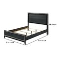 thumbnail image 5 of Benzara BM252736 Queen Size Bed with LED Headboard & Shimmering Trim, Black, 5 of 5