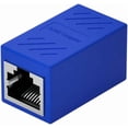 thumbnail image 1 of KOMI RJ45 Ethernet Splitter Adapter,Ethernet Cable Splitter,Through Head/Tee Head/One to Two Extension/Tee-head Connection Network Splitter Adapter (Rhrough Head Blue), 1 of 1