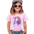 thumbnail image 3 of 7th Birthday Unicorn Shirt for Girls Rainbow Horse Party Theme Seven Year Old Graphic Tee Pink Shirt Youth Small, 3 of 5