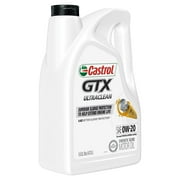 Castrol GTX Ultraclean 0W-20 Synthetic Blend Motor Oil, 5 Quarts