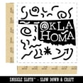 thumbnail image 2 of Oklahoma State with Text Swirls Self-Inking Rubber Stamp Ink Stamper - Black Ink - Large 1-1/2 Inch, 2 of 7