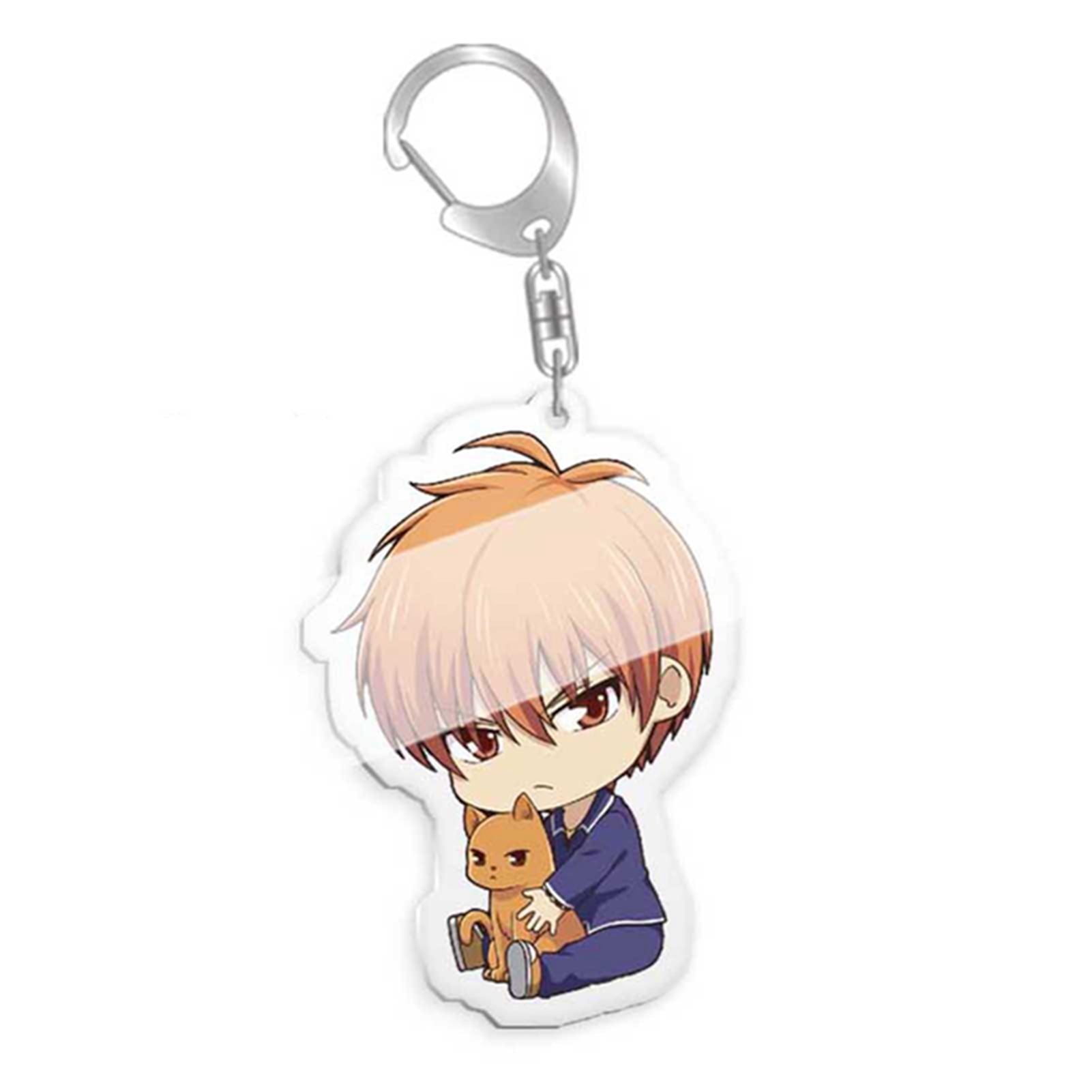 Anime Fruits Basket Keychain, Cartoon Figures Pendant Acrylic Keychain