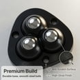 thumbnail image 2 of 20 Pack Self Adhesive Caster Wheels 1 Inch for Furniture Mop Bucket, Load Capacity 28LBS Per Wheel, Low Profile Swivel Wheels for Small Appliance Storage Bins(Black), 2 of 9