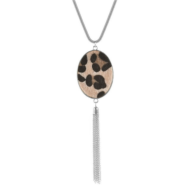 Collar de mujer Sonducket joyería delicada colgantes de moda decoración colgante patrón de leopardo