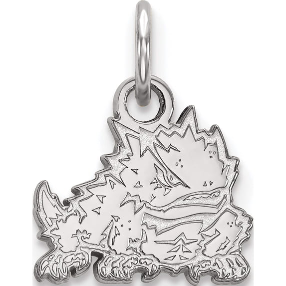 10K White Gold 10Kw Logoart Texas Christian University Xs Pendant (14 X 11) Made In United States 1w016tcu