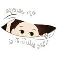 thumbnail image 3 of CafePress - Funny Maternity Peeking Out Baby Maternity T Shirt - Cotton Maternity T-shirt, Cute & Funny Pregnancy Tee, 3 of 4