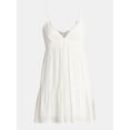 thumbnail image 5 of No Boundaries Woven Eyelet Mini Dress with Crochet Trim, Women's, 5 of 5