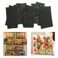 thumbnail image 4 of Rongfmy Quilting Fabric, 5pcs Cotton Craft Fabric Bundle Patchwork Pre-Cut Quilt Squares Black, 4 of 9