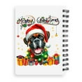 thumbnail image 2 of Merry Christmas Santa Boxer Scarf Twinkling Lights Xmas Holiday Spiral Bound Journal Boxers Dog Lover Gifts Idea 5x7in Spiral Notebook - 00022, 2 of 5