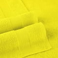 thumbnail image 5 of Elegant Comfort Cotton 6-Piece Towel Set, Includes 2 Washcloths, 2 Hand Towels and 2 Bath Towels, 100% Turkish Cotton - Highly Absorbent and Super Soft Towels for Bathroom, Yellow, 5 of 7