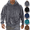 Gray, variant on Frnrwgo Men's Hoodie Double-Sided Fleece Loose Fit Winter Casual Pullover with Kangaroo Pocket