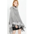 thumbnail image 3 of PIKADINGNIS Women Shawl Wrap Tassel Poncho Warm Soft Winter Fleece Sweaters Cardigan Cape, 3 of 6