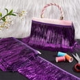 thumbnail image 4 of 11 Yard x 5.9 inch Tinsel Fringe Trim Dark Violet Metallic Foil Fringe Garland Tinsel Streamer Tinsel Garland Dance Costume Fringe Trimming for Wedding Birthday Party Decoration, 4 of 9