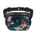 thumbnail image 1 of Balery Artistic Starry Sky Moon Book Mochila Cinturón para Mujeres y Hombres, Bolsa de Cintura Impermeable de Doble Capa con Correa, 1 of 9