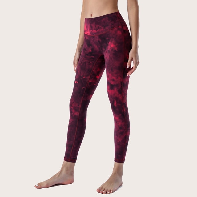 Pantalones de yoga color nude para primavera y verano, pantalones de fitness de yoga teñidos anudados con cintura alta y levantamiento de cadera para mujer