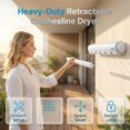 Close Line Drying Rack Retractable Multi-Line Clothesline, Heavy Duty Wall Mounted Multi Line ...