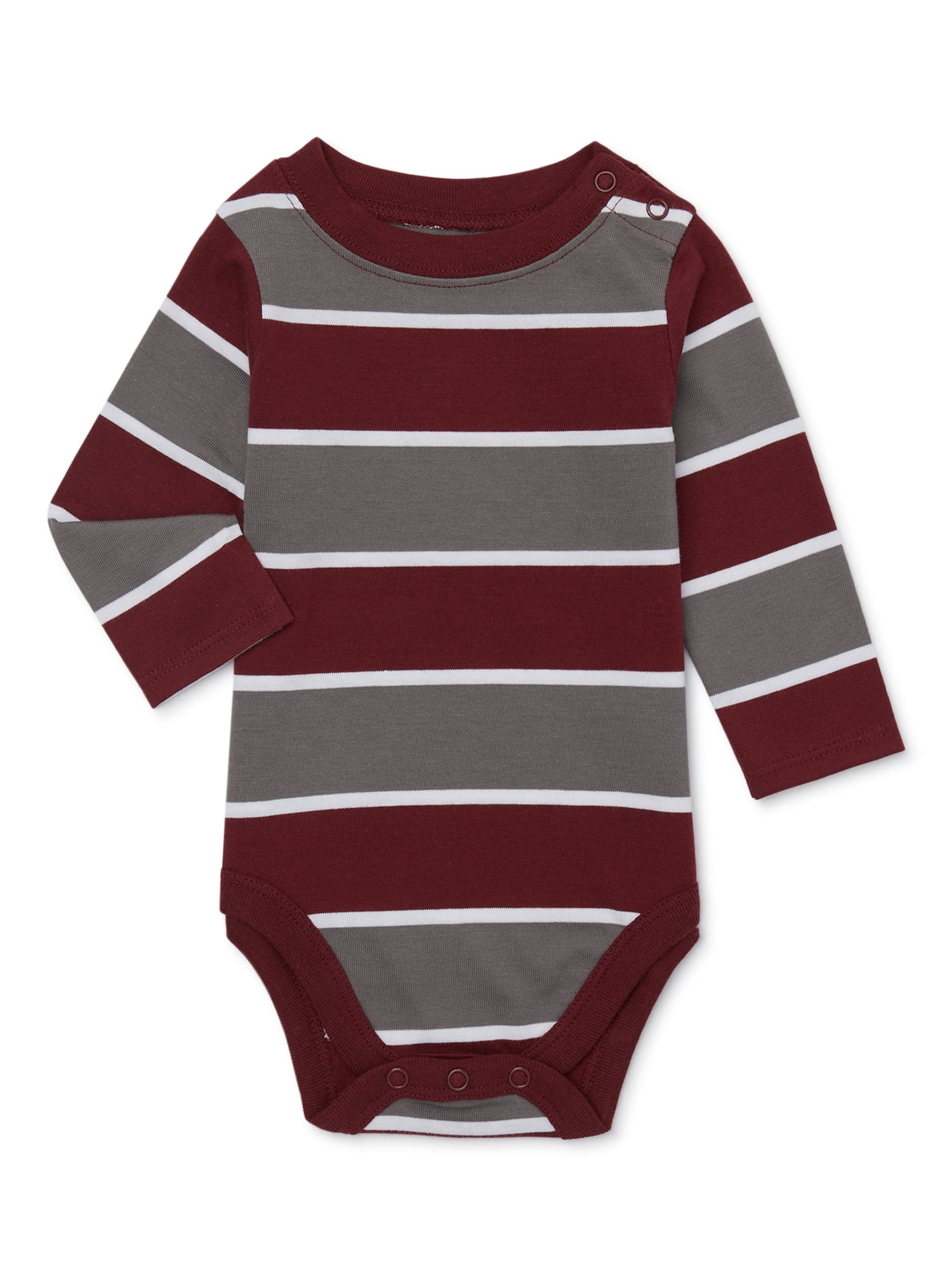 Garanimals Baby Boy Long Sleeve Striped Bodysuit, Sizes 024 Months