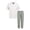 White/ Green, variant on Ben Sherman Clothes Boys’ 2-Piece Tech Polo Pant Outfit Set – Includes Short Sleeve Polo Shirt & Pants, Comfortable Everyday Clothing for Little & Big Boys Sizes (4-14)