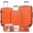 Orange, variant on 3 Piece Luggage Sets with 6 PC Organize Bags Lightweight Suitcases with Spinner Wheels, Pink