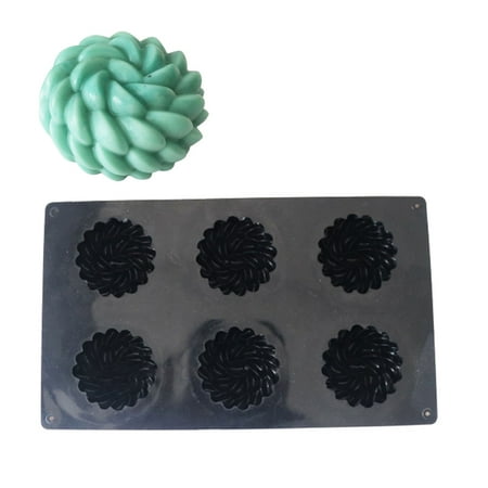 

Sukalun Flower Shape Chocolate Silicone Mold | 6 Cavity Fondant Molds for Cake Decorating | 3D Succulent Molds for Candy Chocolate Jelly Mousse Cake Baking Mold