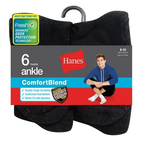 Men's ComfortBlend Ankle Socks 6-Pack