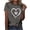 Dark Gray, variant on My Order Women's Valentine Print Short Sleeve Round Neck T-Shirt Fashion Blouse Tops My Items