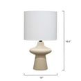 thumbnail image 6 of J&D Designs Oliver 1-Light Modern Ceramic & Linen Table Lamp in Beige/White, 6 of 6