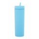 thumbnail image 1 of Vaso de plástico de doble capa de 16 oz, alto valor de color, gran capacidad, vaso para bebidas frías, recto, vaso con pajita para mujer, 1 of 5