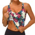 thumbnail image 3 of Picia Beautiful Flower Sports Bra for Women,Padded Strappy Sports Bras Medium Support Yoga Bra with Removable Cups,Running Yoga Bra-Medium, 3 of 9