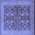 thumbnail image 1 of Ahgly Company Indoor Square Oriental Blue Industrial Area Rugs, 5' Square, 1 of 4