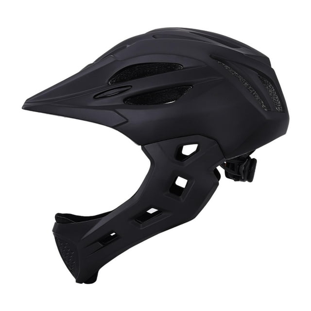 Casco de bicicleta BMX para niños con circunferencia de cabeza de 46 a 54 cm. Casco integral para bicicleta. Negro