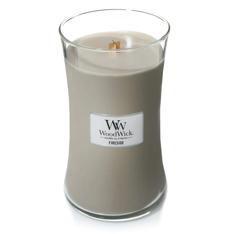 WoodWick Candle Fireside Large Jar Gray