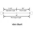 thumbnail image 3 of 3/4 Inch Adjustable Curtain Metal Rod with Round Clear Acrylic Ball Finials，28 to 48 Inch, 3 of 8
