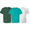 White/Athletic Teal/Athletic Dark Green, variant on Hanes Originals SuperSoft Men's Crewneck Short Sleeve Tee, 3-Pack, Sizes S-3XL