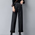 thumbnail image 4 of Pantalones de pierna ancha de talle alto de invierno sólido para mujer Jeggings ajustados elásticos para mantener el calor Fridja  hfkajh103465, 4 of 7