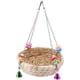 thumbnail image 2 of Juguete para loros y pájaros, Nido para pájaros, columpio para cama nido de paja tejida a mano Natural con 4 campanas de Metal, columpio para pájaros, loro encaramado, 2 of 8