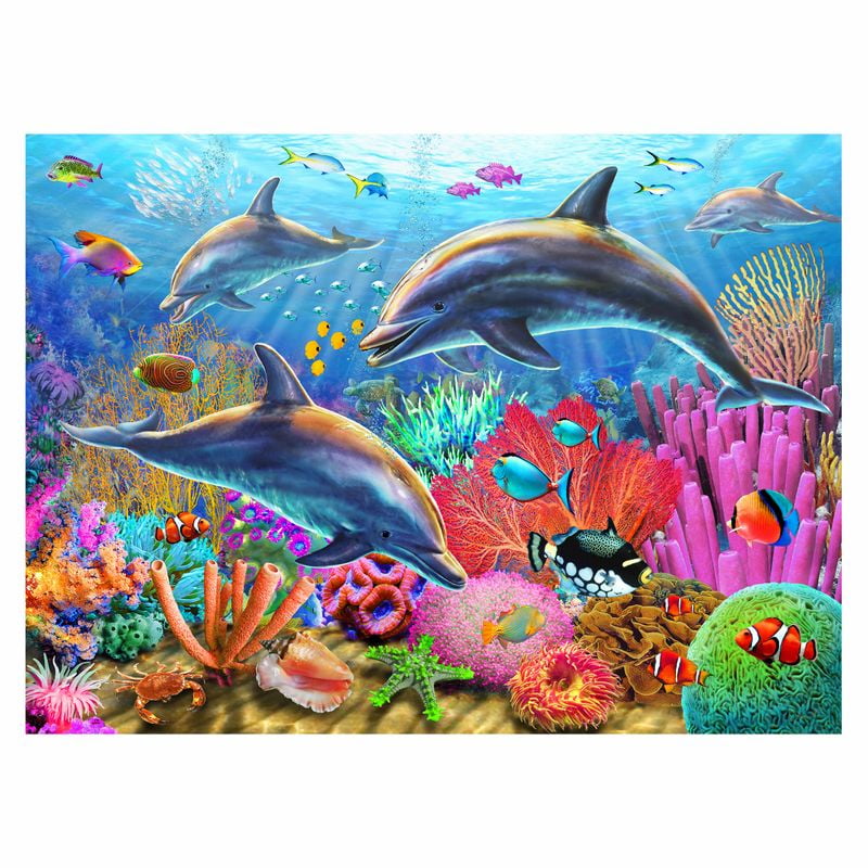 500 Piece Jigsaw Puzzle Dolphins in the Sea by Wuundentoy