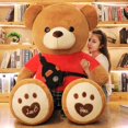 thumbnail image 2 of Oso de peluche de alta calidad con mochila para niñas, muñeco de oso de peluche suave de 80cm/100cm, 4 colores, regalobrown-white100cm Fivean unisex, 2 of 2